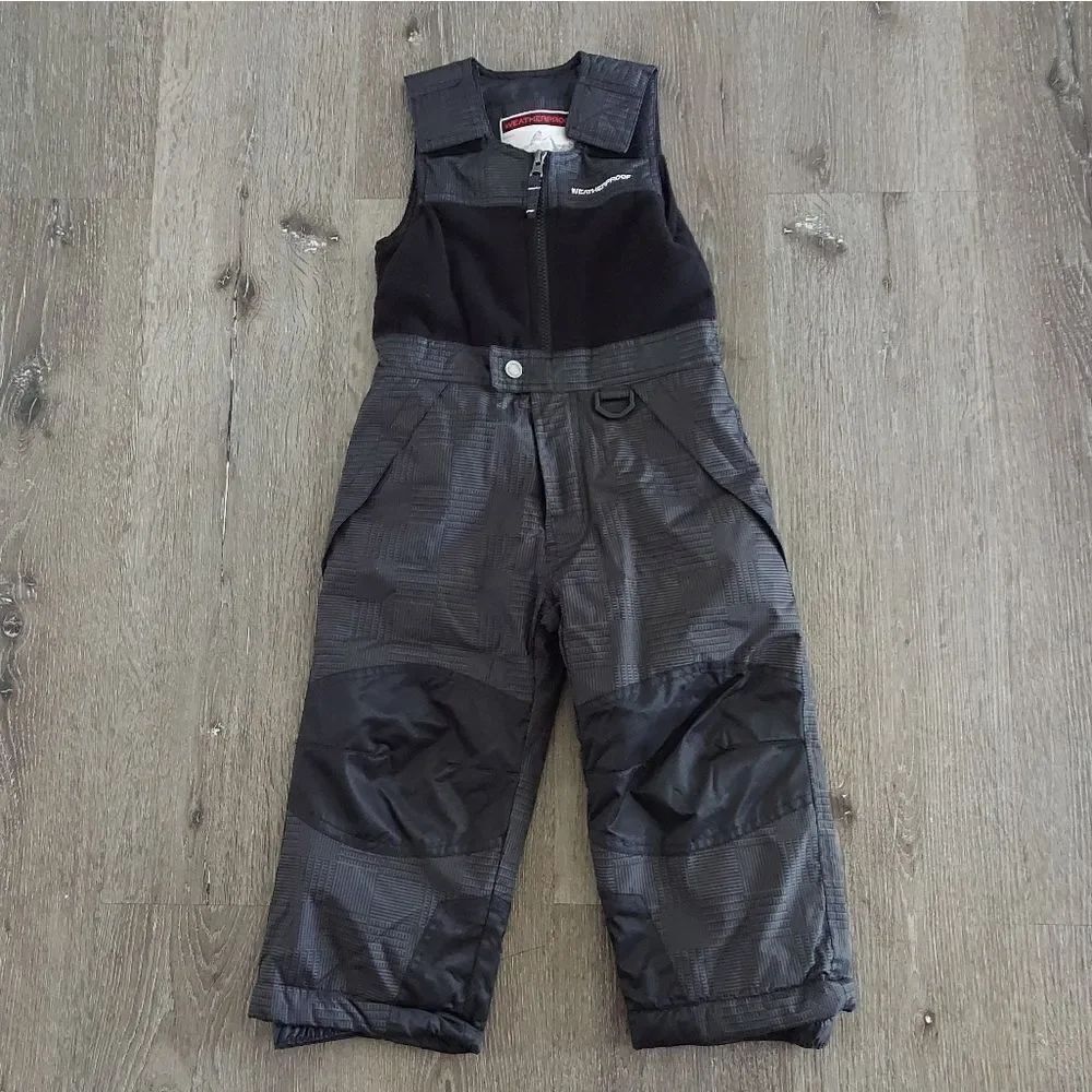 Weatherproof Full Snow Suit Black Gray 3T